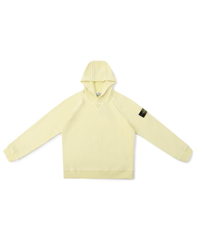 60441 Garment Dyed boy&#039;s slub effect hooded sweatshirt STONE ISLAND JUNIOR