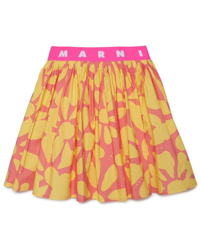 Short floral poplin girl&#039;s skirt MARNI