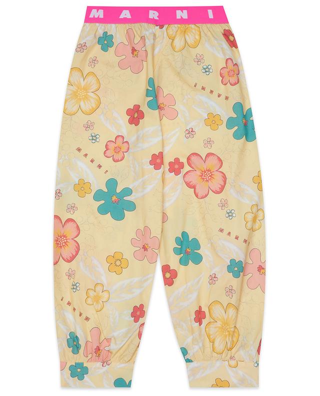 Floral poplin girl&#039;s trousers MARNI