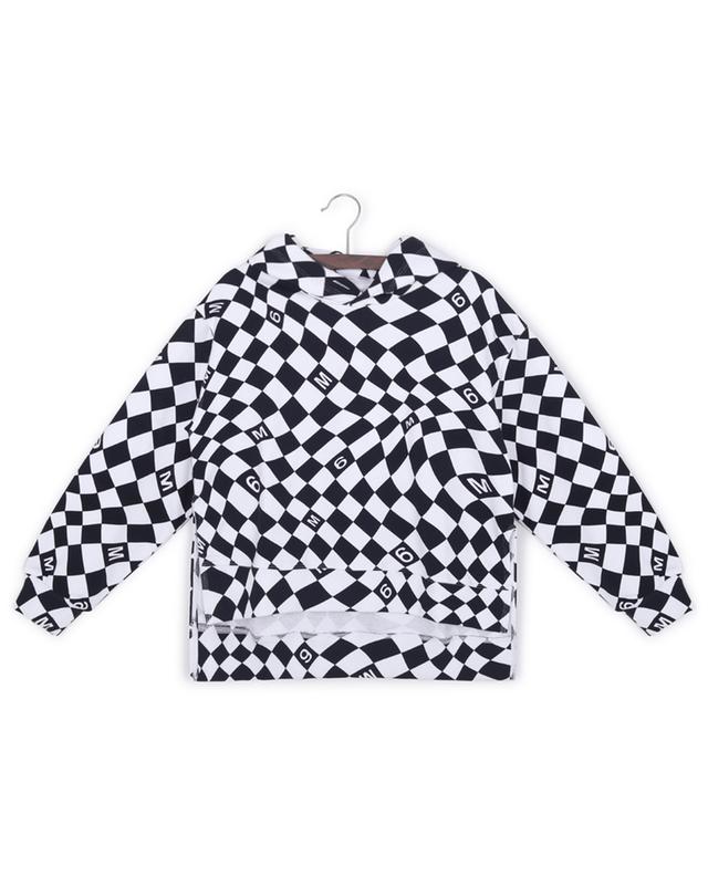 MM6 Checkerboard boy&#039;s hooded sweatshirt MM6 MAISON MARGIELA