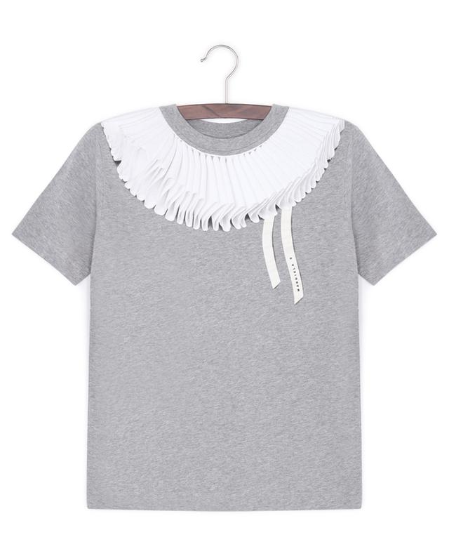 Ruffle collar printed girl&#039;s T-shirt MM6 MAISON MARGIELA
