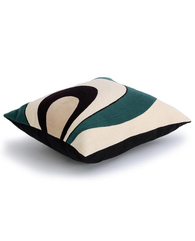 Paon square velvet cushion MAISON SARAH LAVOINE