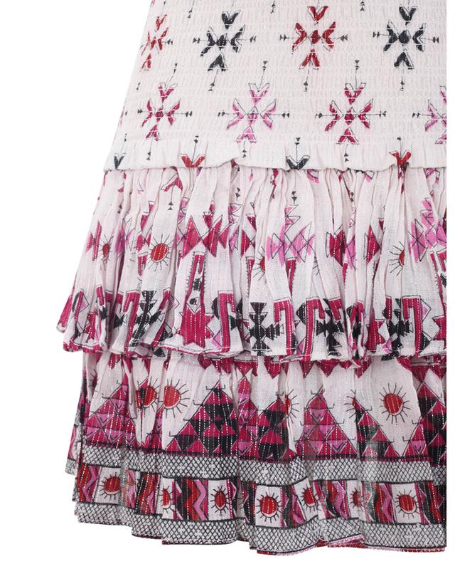 Naomie tiered flounced cotton and Lurex miniskirt MARANT ETOILE