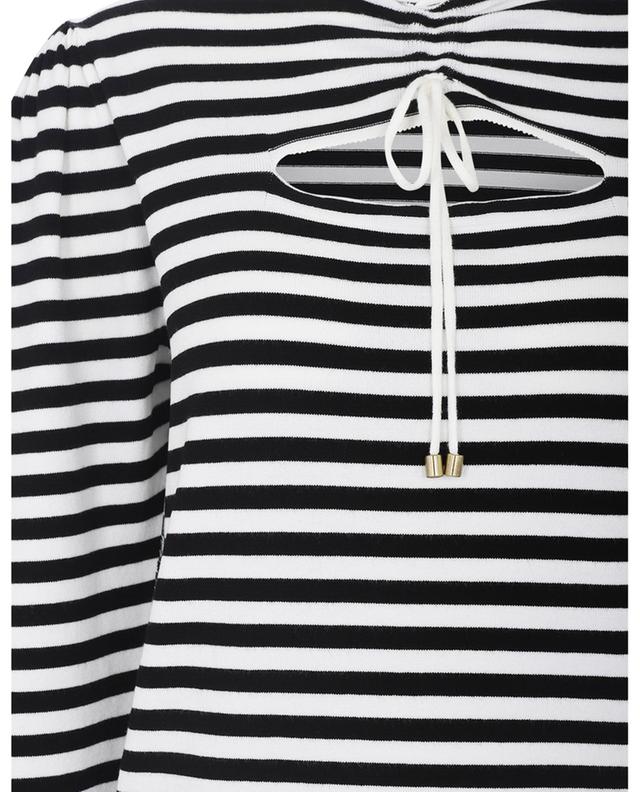 Striped viscose long-sleeved T-shirt TWINSET