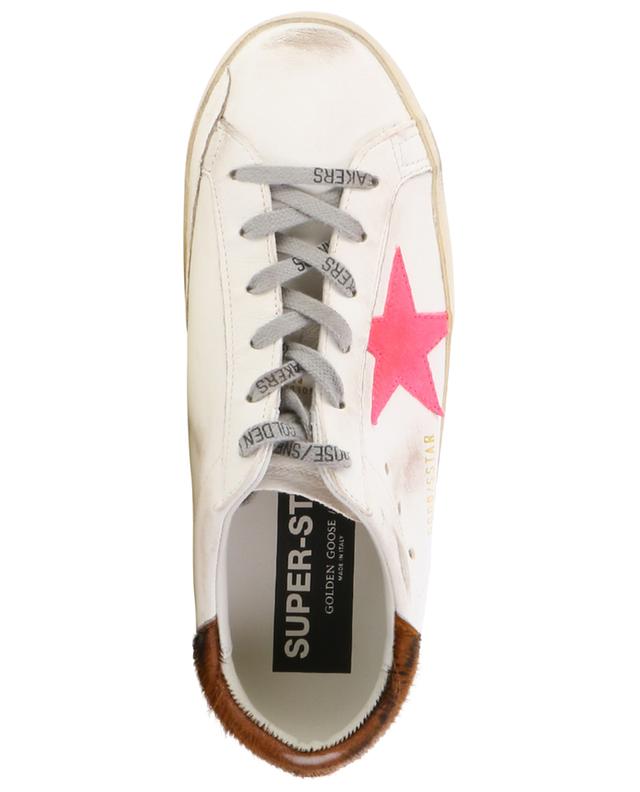 Niedrige Used-Look-Ledersneakers mit Zebra-Detail Super-Star Classic GOLDEN GOOSE