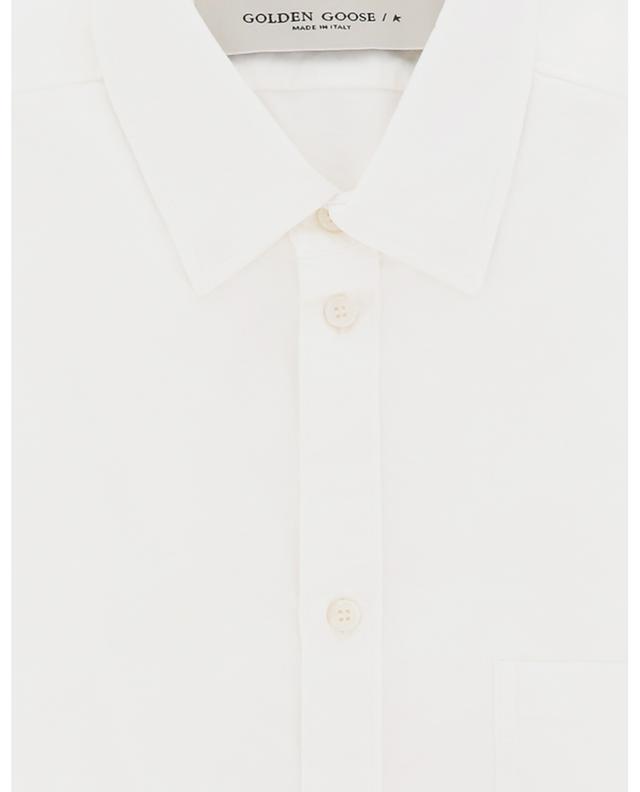 Alvise long-sleeved cotton canvas shirt GOLDEN GOOSE