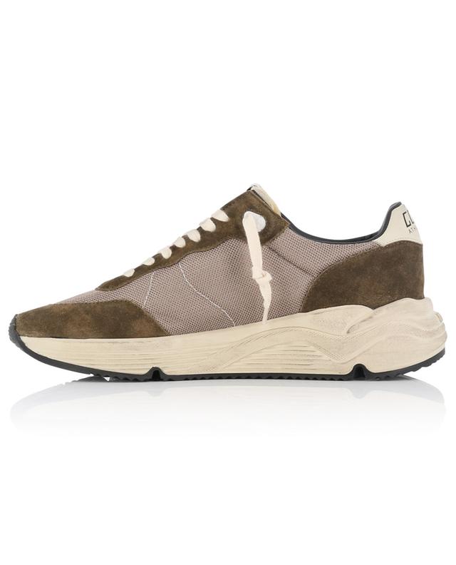 Running Sole mesh and suede low-top lace-up sneakers GOLDEN GOOSE