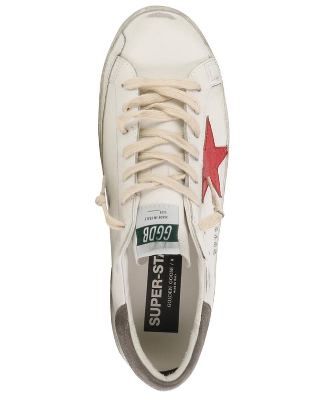 Super-Star Classic leather low-top sneakers wit red metallic star GOLDEN GOOSE