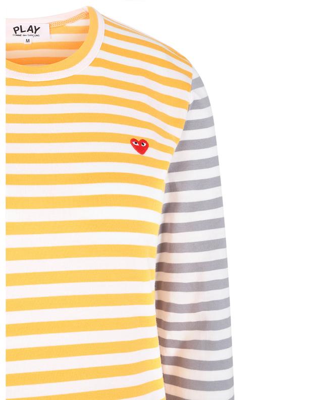 T-shirt rayé tricolore à manches longues Mini Red Heart COMME DES GARCONS PLAY
