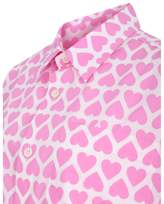 Boxy Fit heart pattern cotton shirt AMI