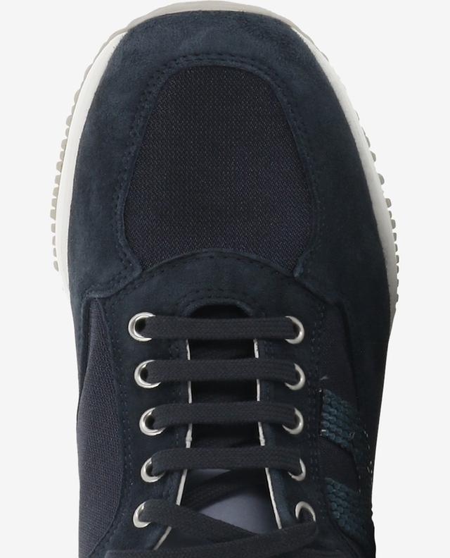 Hogan Interactive H nylon and suede crystal adorned low-top sneakers HOGAN