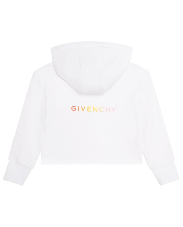 4G Peace hooded cropped girl&#039;s sweatshirt GIVENCHY