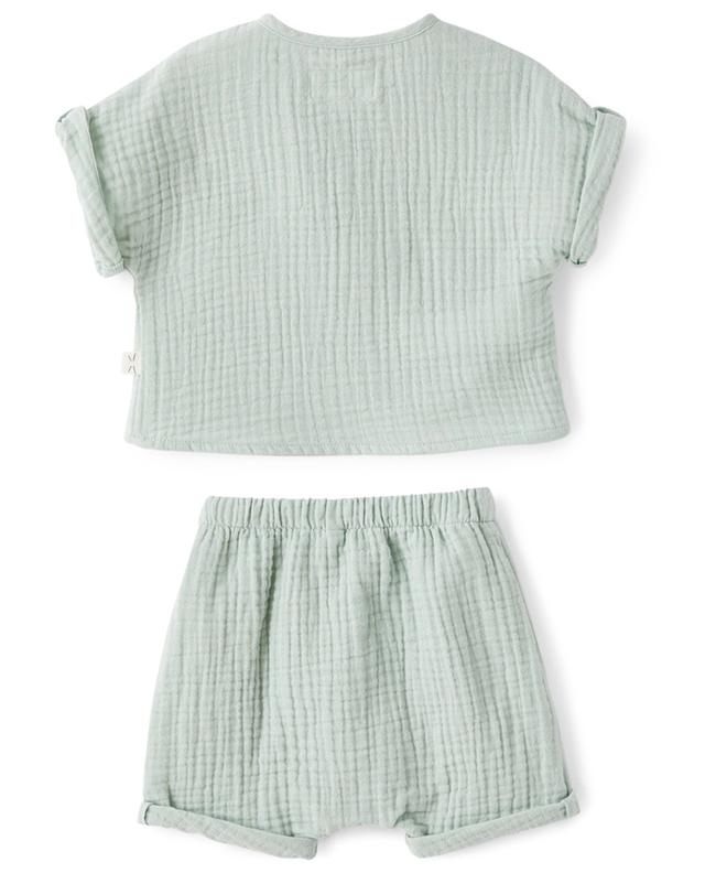 Cotton gauze baby shorts and T-shirt set TEDDY &amp; MINOU