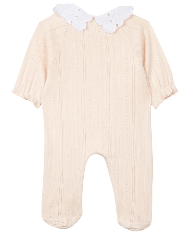 Pyjama bébé en maille ajourée à col brodé TARTINE ET CHOCOLAT
