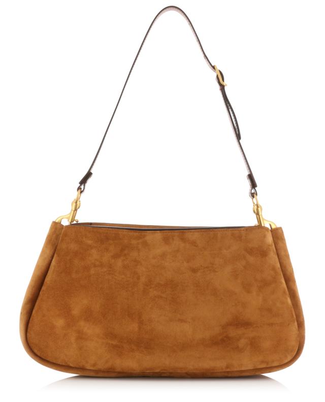 Marcie suede and smooth leather clutch with shoulder strap CHLOE