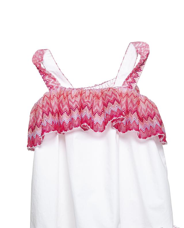 Herringbone knit and poplin girl&#039;s strappy dress MISSONI