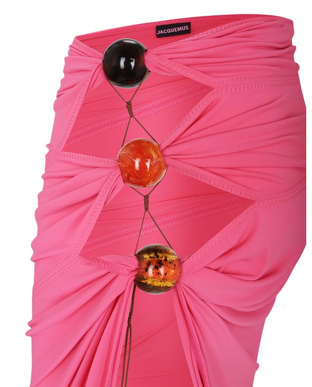 La jupe Perola asymmetric skirt with pearls JACQUEMUS