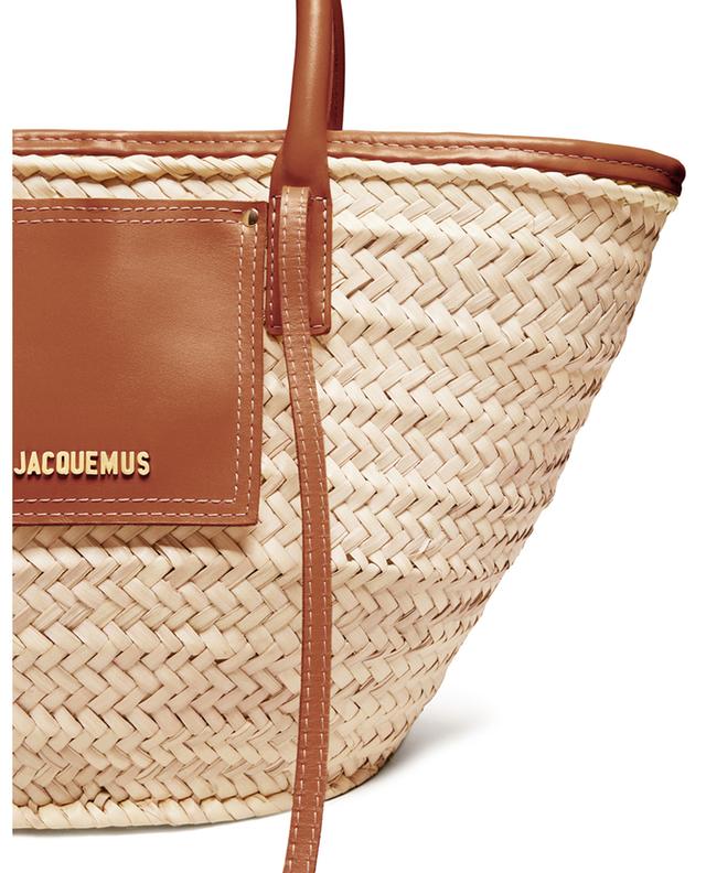 Le Panier Soli raffia and leather basket JACQUEMUS