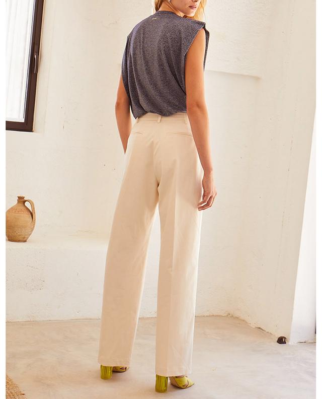 Ebony cotton straight leg trousers MOMONI