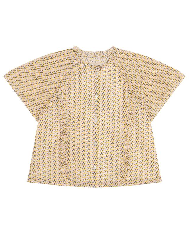 Monogrammed girl&#039;s lurex stripe blouse ZADIG &amp; VOLTAIRE