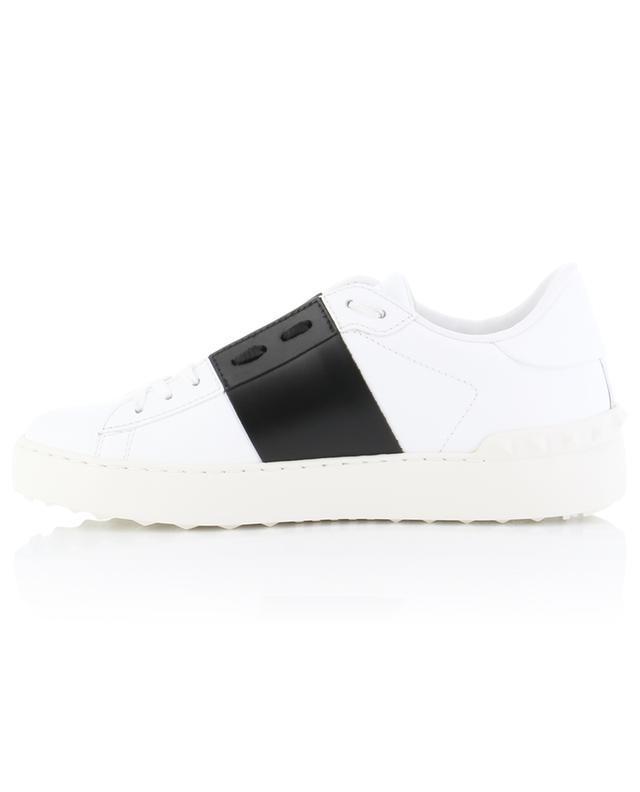 Open bicolour smooth leather low-top lace-up sneakers VALENTINO GARAVANI
