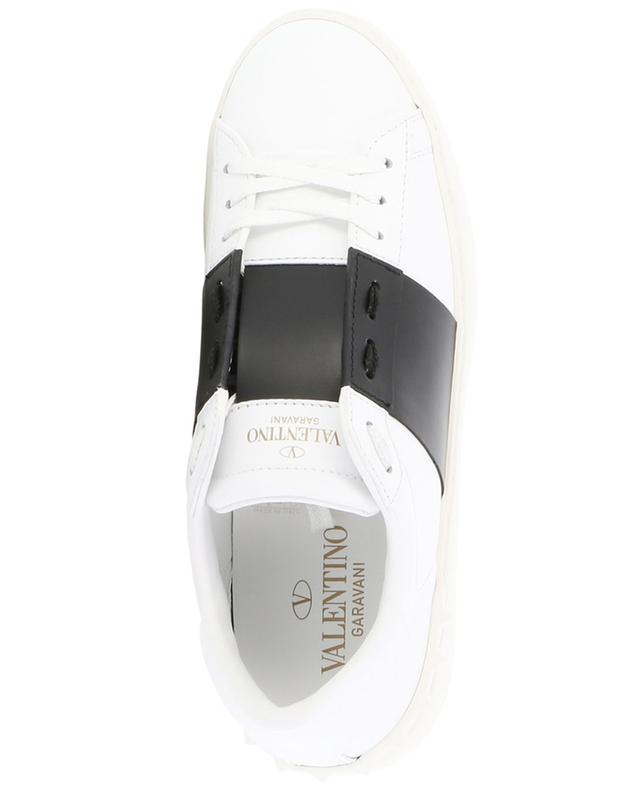 Open bicolour smooth leather low-top lace-up sneakers VALENTINO GARAVANI