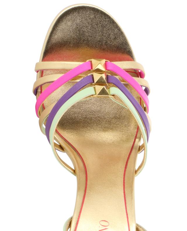 Rockstud Strappy 100 multicolour nappa leather heeled sandals VALENTINO GARAVANI