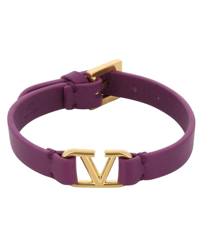 Bracelet en cuir lisse VLogo Signature VALENTINO GARAVANI