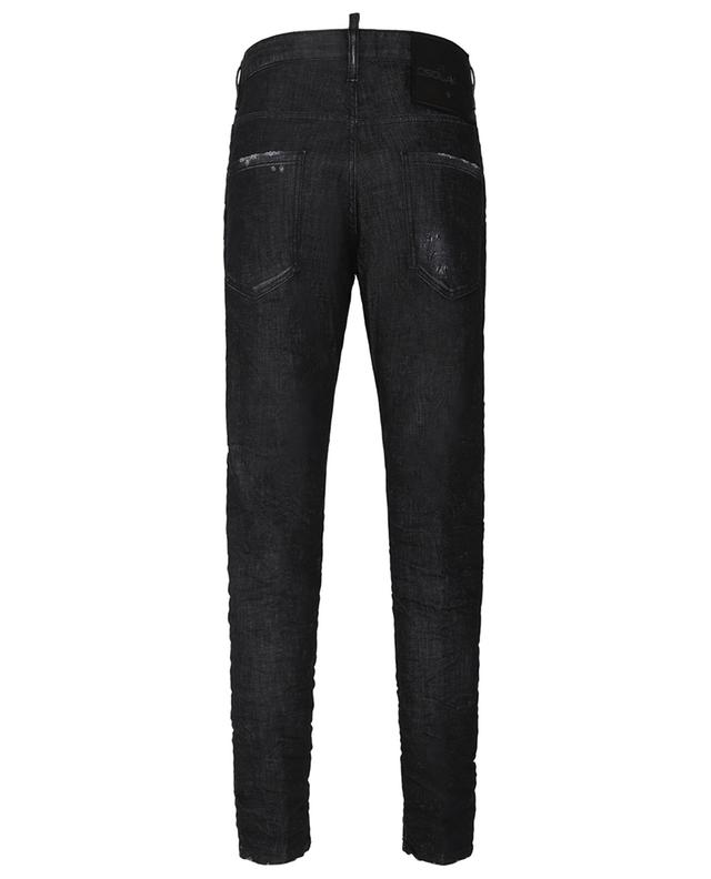 Slim-Fit-Jeans im Used-Look Black Clean Wash Skater DSQUARED2
