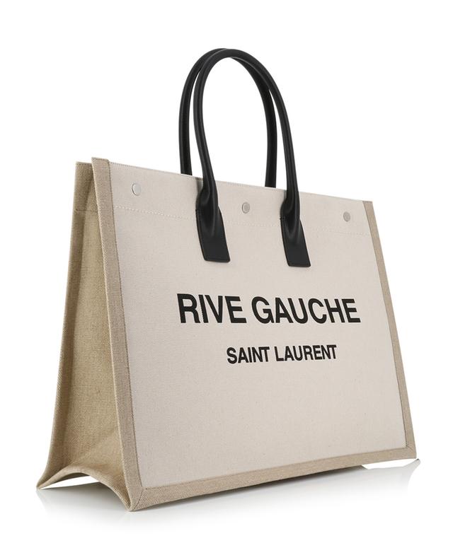 Saint Laurent Rive Gauche Tote Revisited - Beige Vs Black - Mia Mia Mine