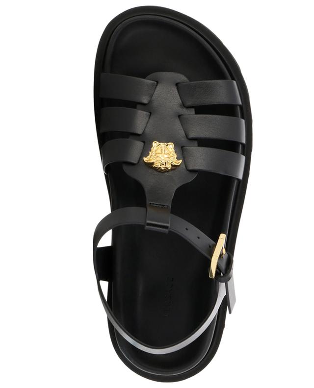 La Medusa smooth leather flat girl&#039;s sandals VERSACE