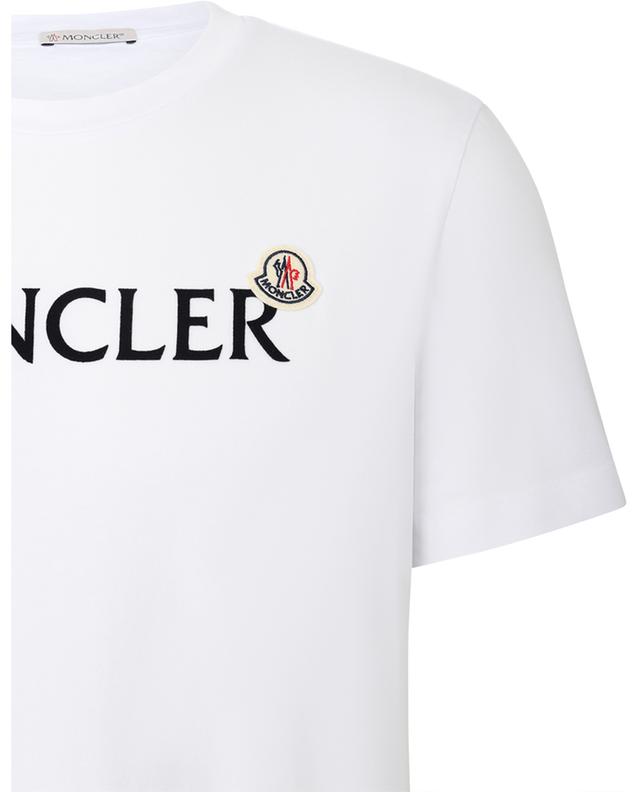 Embroidered flock print adorned short-sleeved T-shirt MONCLER