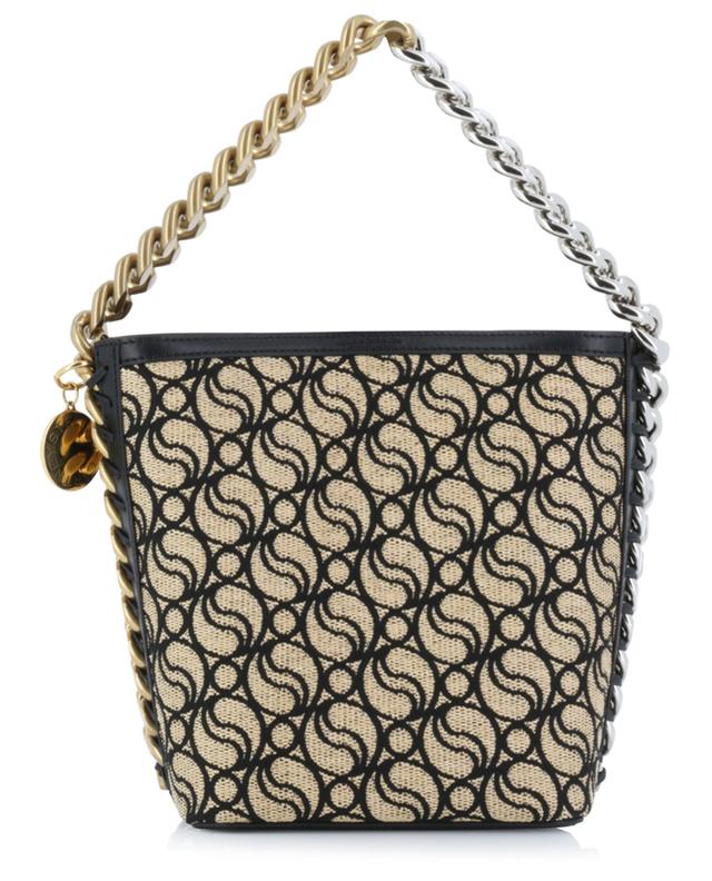 Frayme S-Wave jacquard and faux leather bucket bag STELLA MCCARTNEY