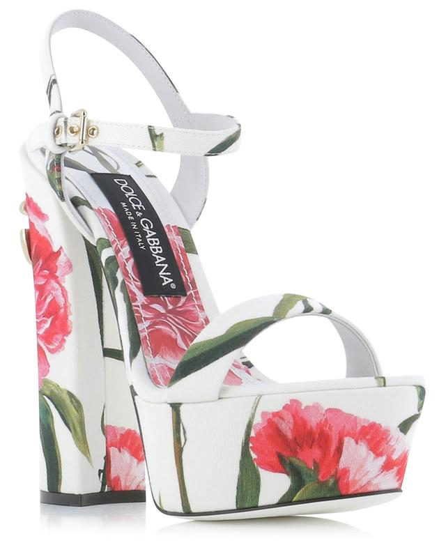 Keira 105 floral fabric platform sandals DOLCE &amp; GABBANA