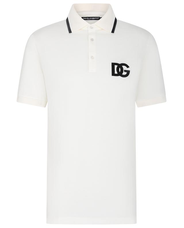 DG cotton piqué short-sleeved polo shirt DOLCE &amp; GABBANA