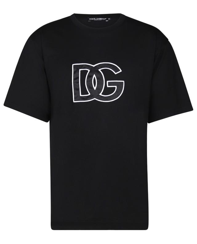 Jersey-T-Shirt mit satiniertem Patch DG DOLCE &amp; GABBANA