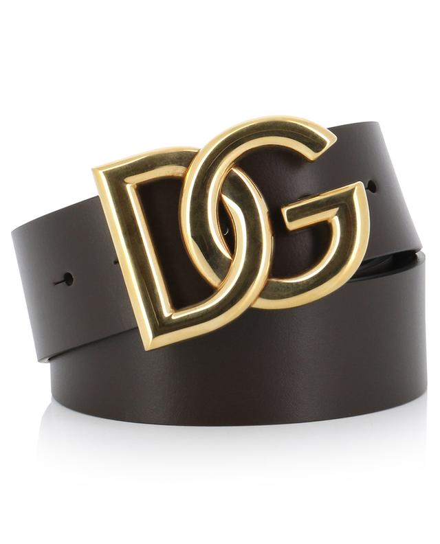 DG matte smooth leather belt - 4 cm DOLCE &amp; GABBANA