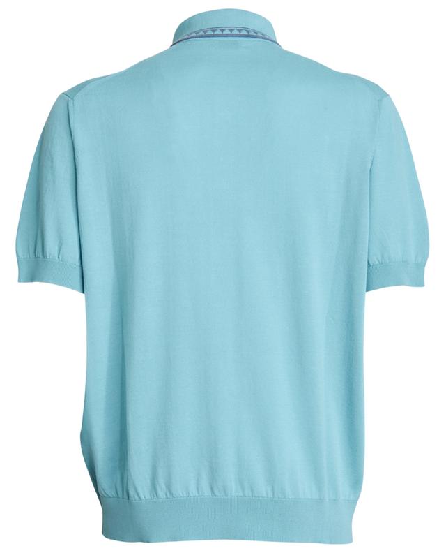 Knit cotton polo shirt with decorative trim ETRO