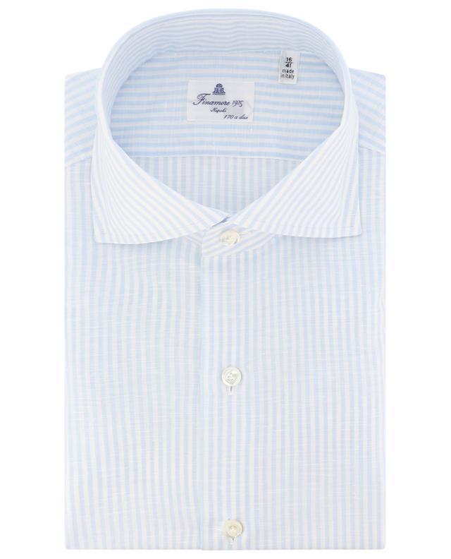 Edoardo striped cotton blend long-sleeved shirt FINAMORE