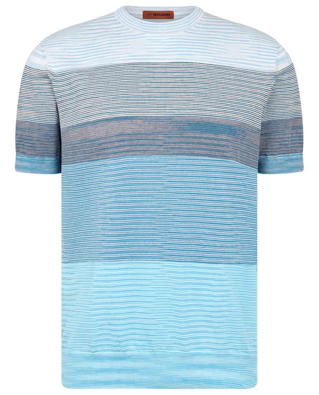 Strick-T-Shirt mit Rundhalsausschnitt und feinen Streifen MISSONI