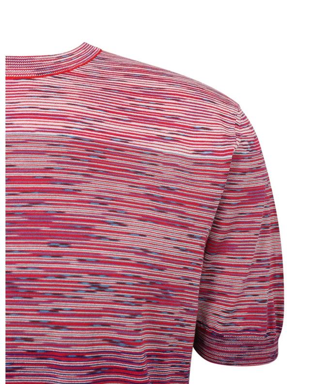 Knit crewneck T-shirt with fine stripes MISSONI
