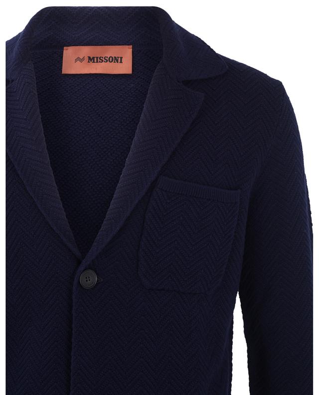Herringbone knit cotton blazer MISSONI
