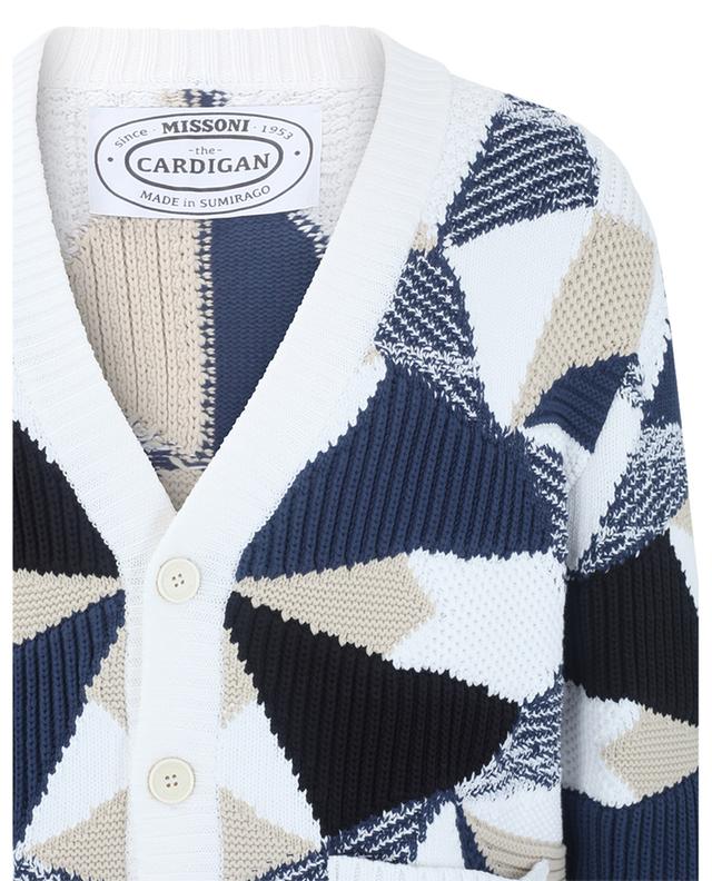 Patchwork effect cotton jacquard cardigan MISSONI