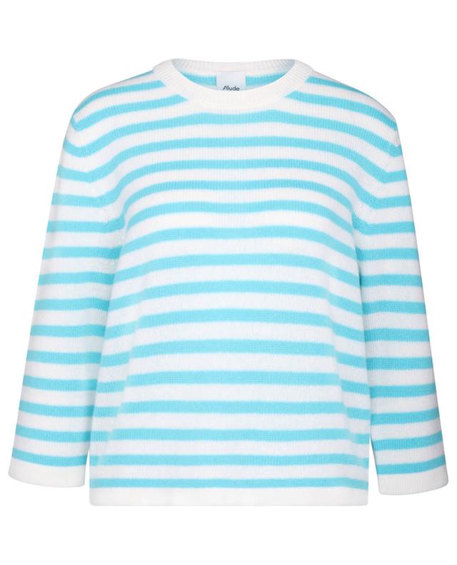 Wool and cashmere striped round neck jumper ALLUDE