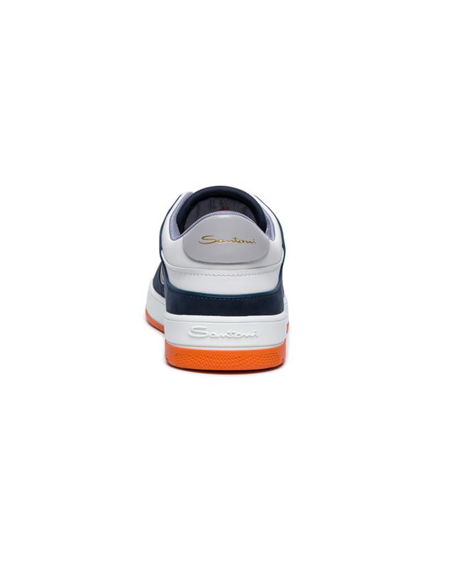 Tricolour low-top leather sneakers SANTONI
