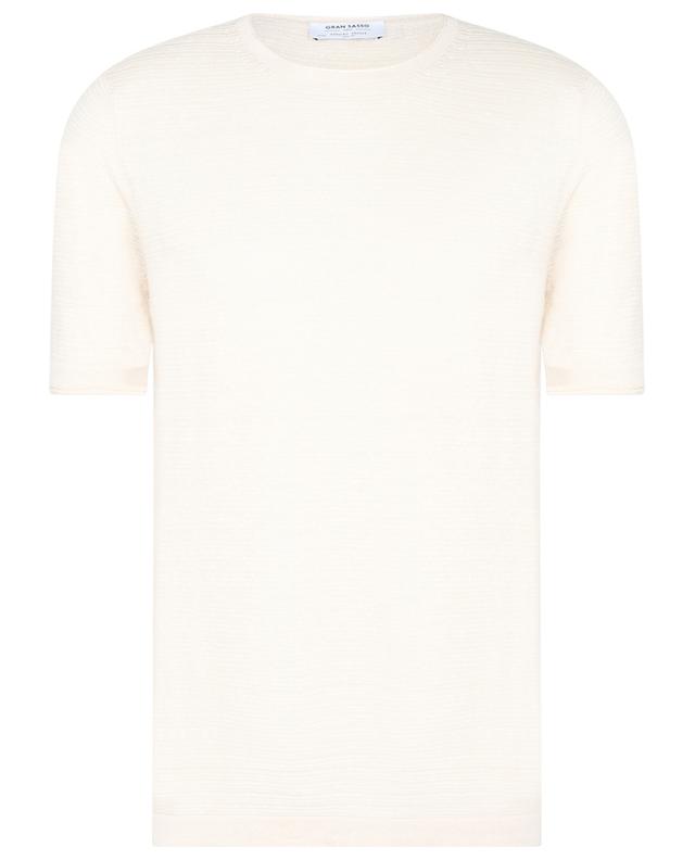 T-shirt à col rond en lin et coton GRAN SASSO