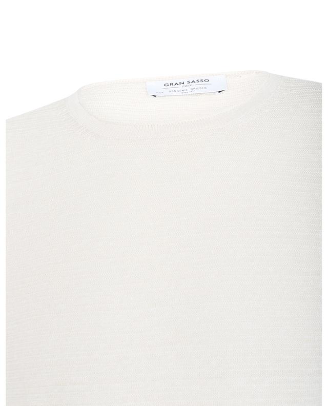 Linen and cotton round neck T-shirt GRAN SASSO