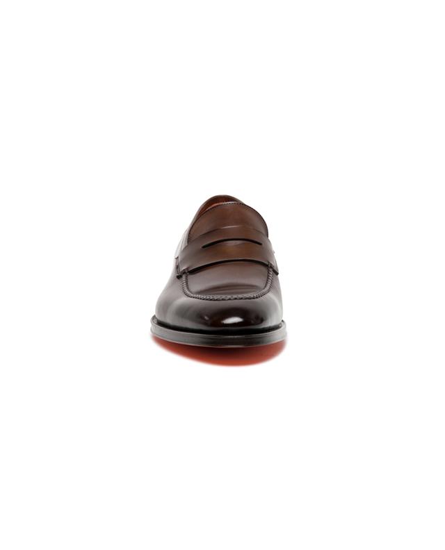 Shiny leather loafers SANTONI