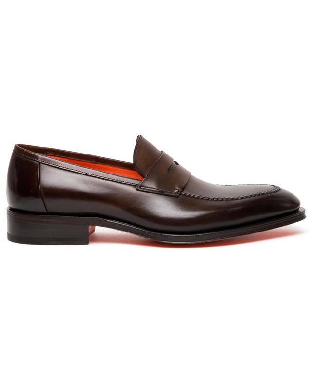 Shiny leather loafers SANTONI