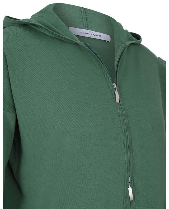 Cotton zippered hooded sweatshirt GRAN SASSO